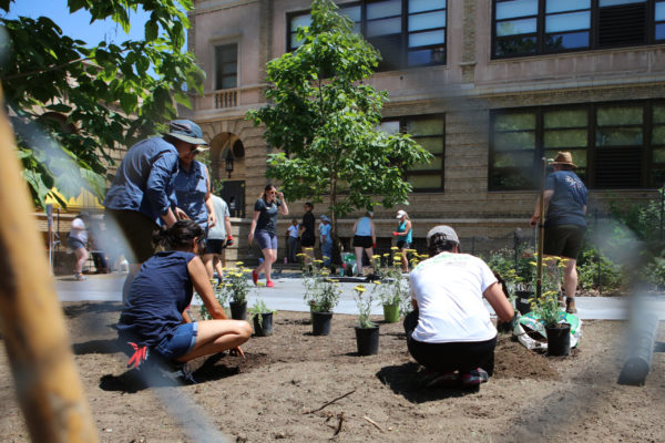 DENVER, CO - JULY 09:  during the Spark the Change Volunteer Event at Morey Middle School on Friday, July 9, 2021 in Denver, Colorado. (Photo by Eve Kilsheimer/MLB Photos via Getty Images)